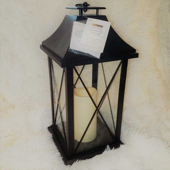 Ashland Accents Lantern Brown Metal Led Candle New Poshmark